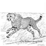 Cheetah Sprinting on the Plains Coloring Pages 3