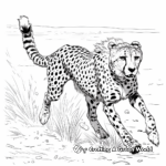 Cheetah Sprinting on the Plains Coloring Pages 4