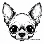 Chihuahua Face Coloring Pages: Bring the Tiny Pup to Life 1