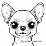 Chihuahua Face Coloring Pages: Bring the Tiny Pup to Life 3