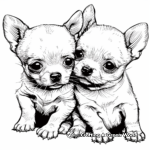 Chihuahua Puppies Coloring Pages 1