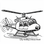 Child-Friendly Cartoon Helicopter Coloring Pages 1