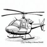 Child-Friendly Cartoon Helicopter Coloring Pages 2
