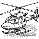 Child-Friendly Cartoon Helicopter Coloring Pages 3