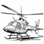 Child-Friendly Cartoon Helicopter Coloring Pages 4