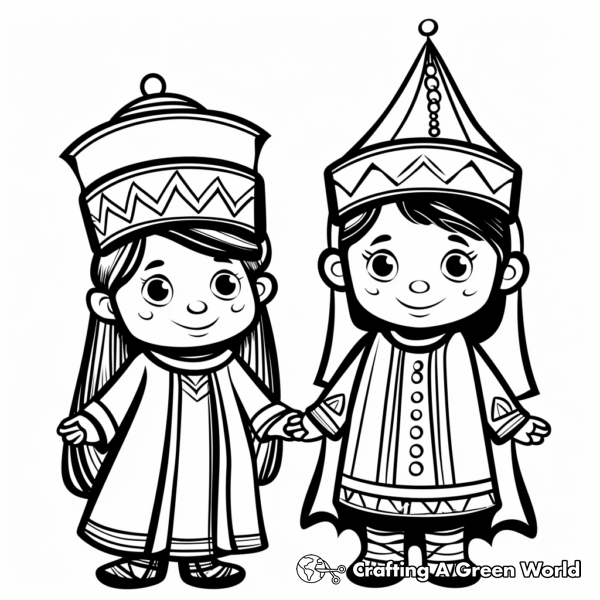 Purim Coloring Pages - Free &amp; Printable!