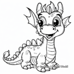 Children's Friendly Baby Dragon Coloring Pages 2