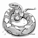 Chilling Boa Constrictor Coloring Pages 1