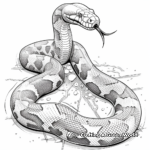Chilling Boa Constrictor Coloring Pages 2