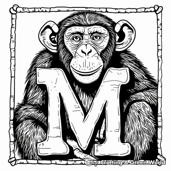 M Is For Monkey Coloring Pages - Free & Printable!