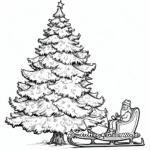 Christmas Tree on a Sleigh Ride Coloring Pages 4