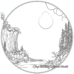 Circle Containing Nature Scenes Coloring Pages 4
