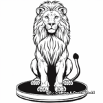 Circus Lion Performing Tricks Coloring Pages 3