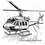Classic Military Helicopter Coloring Pages 1