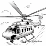 Classic Military Helicopter Coloring Pages 2