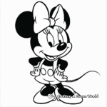 Classic Minnie Mouse Coloring Pages 1