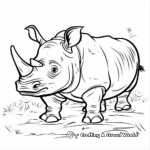 Color-by-number: Rhino Coloring Pages 1