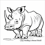 Color-by-number: Rhino Coloring Pages 2