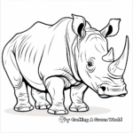 Color-by-number: Rhino Coloring Pages 3