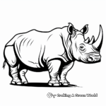 Color-by-number: Rhino Coloring Pages 4