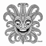 Colorful Carnival Mardi Gras Coloring Pages 4