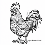 Colorful Cockerel Rooster Coloring Pages 1