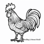 Colorful Cockerel Rooster Coloring Pages 3