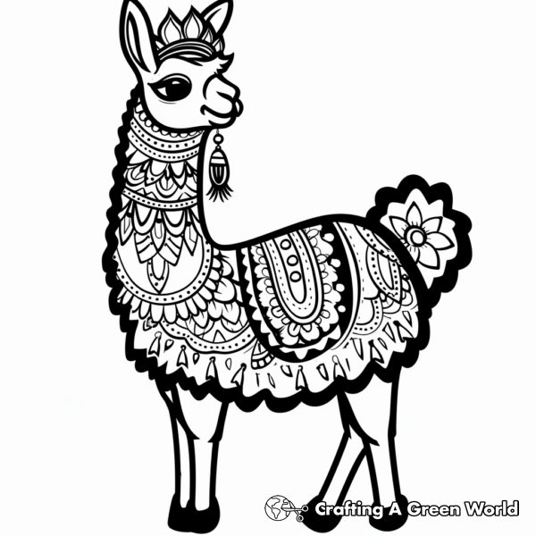 Llama Coloring Pages - Free &amp; Printable!