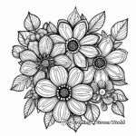 Colorful Floral Design Coloring Pages 1