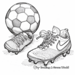 Colorful Footballs and Cleats Coloring Pages 1