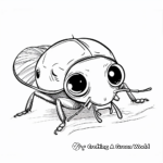 Colorful June Bug Coloring Pages 1