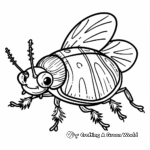 Colorful June Bug Coloring Pages 3
