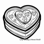 Colorful Valentine's Heart Shaped Candy Box Coloring Pages 3