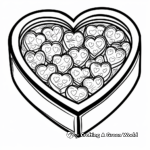 Colorful Valentine's Heart Shaped Candy Box Coloring Pages 4