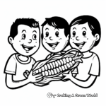 Coloring Pages of People Sweet Corn in August 3