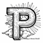 Comic Book Style Letter P Coloring Pages 1
