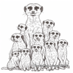 Complex Meerkat Colony Life Coloring Pages 2