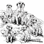 Complex Meerkat Colony Life Coloring Pages 3