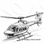 Cool Police Helicopter Coloring Page 2