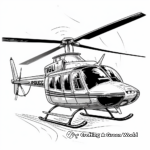 Cool Police Helicopter Coloring Page 4