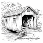 Covered Bridge in August Coloring Pages 2