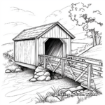 Covered Bridge in August Coloring Pages 3