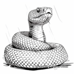 Creepy Viper Snake Coloring Pages 1