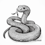 Creepy Viper Snake Coloring Pages 3