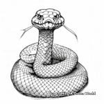 Creepy Viper Snake Coloring Pages 4