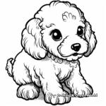 Cuddly Poodle Puppy Coloring Pages 1