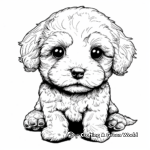 Cuddly Poodle Puppy Coloring Pages 4