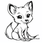 Cute Baby Red Fox Coloring Pages 1