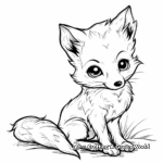 Cute Baby Red Fox Coloring Pages 2