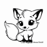 Cute Baby Red Fox Coloring Pages 4